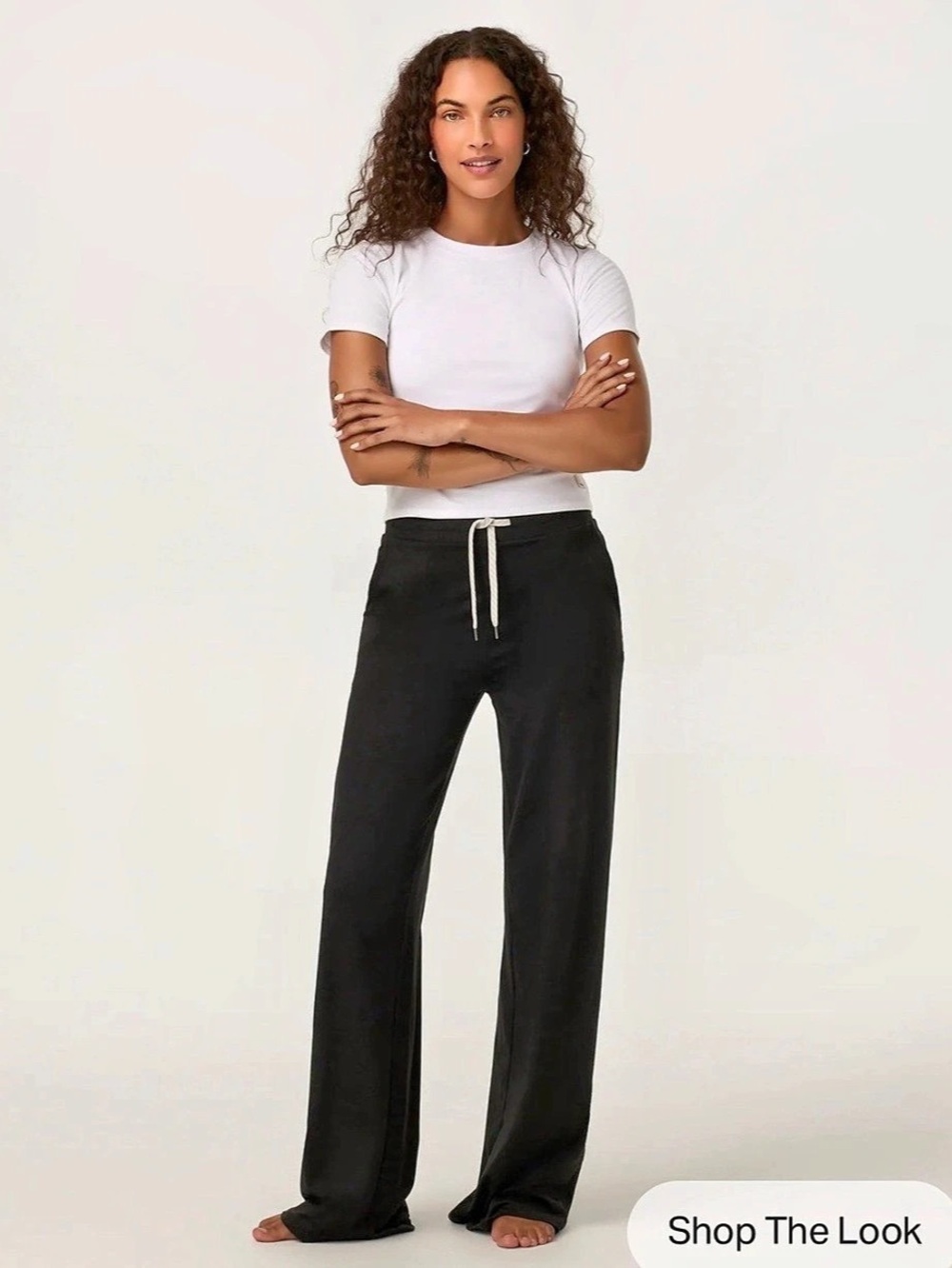 Vuori Halo Essential wideleg pants black heather small new with tags